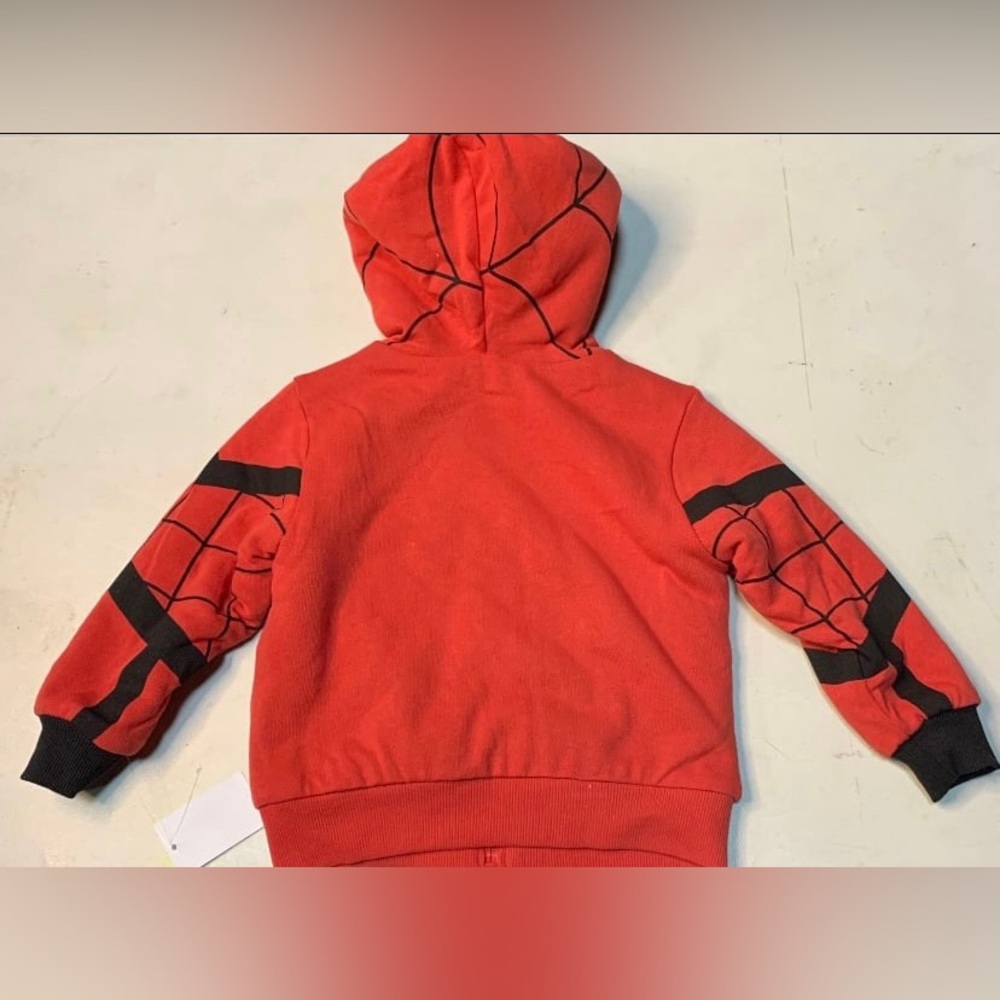 New Marvel Spiderman boys size 2T Sherpa fleece lined hoodie - Picture 3 of 3